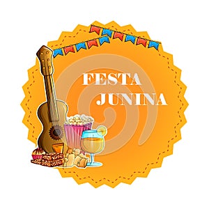 Festas Junina celebration background for traditional holiday of Brazil