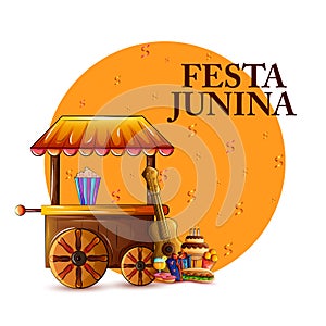 Festas Junina celebration background for traditional holiday of Brazil