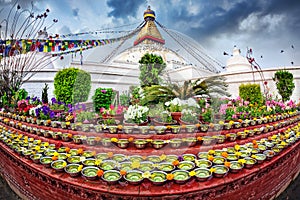 Festival at Bodhnath stupa