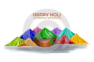 Festival of colors celebration happy holi card background