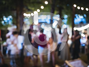 Festival Event outdoor Party Hipster People Blur Background