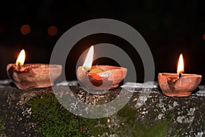 festival of light Diwali, Indian famous  traditional festival Diwali.  Lamp is burning
