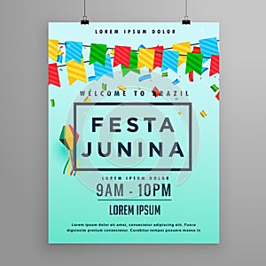 Festival poster for festa junina