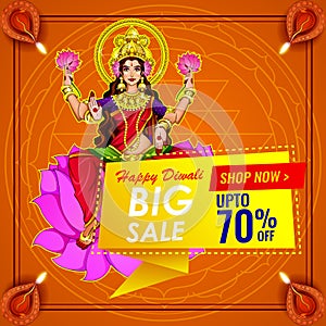 Festival Sale Template Design on Floral Background