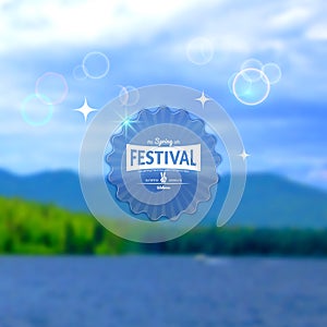 Festival summer realistic badge. EPS10