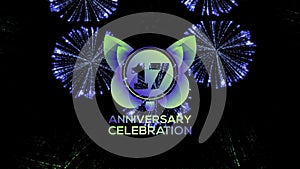 Festivals 17 Year Anniversary. Party Events Based. fireworks Mix colors Videos