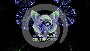 Festivals 76 Year Anniversary. Party Events Based. fireworks Mix colors Videos