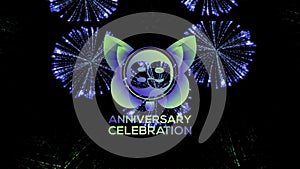 Festivals 89 Year Anniversary. Party Events Based. fireworks Mix colors Videos