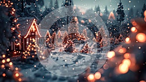 Festive 3D Winter Wonderland: A Vibrant Christmas Holiday Scene - This title conveys the concept of a visually stunning 3D
