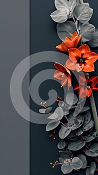 Festive Amaryllis and Eucalyptus Arrangement