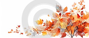 Festive autumn and Happy Thanksgiving decor from pumpkins, berries and leaves. Ai Generated