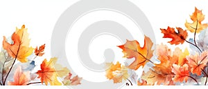 Festive autumn and Happy Thanksgiving decor from pumpkins, berries and leaves. Ai Generated