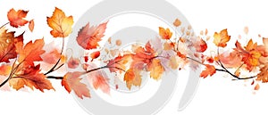 Festive autumn and Happy Thanksgiving decor from pumpkins, berries and leaves. Ai Generated