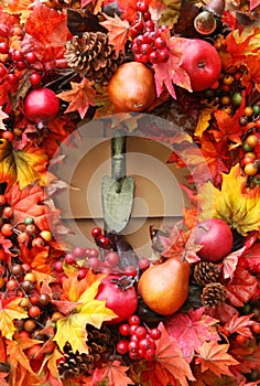 Festive autumn wreath