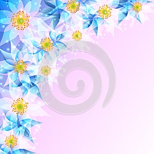 Festive background with abstract flowers