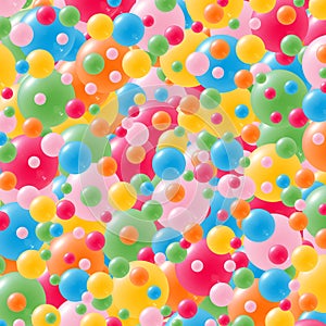 Festive background with brightly colored balloons