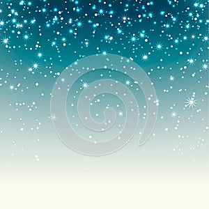 Festive background with sparkles and snow