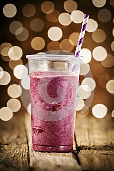 Festive blueberry smoothie