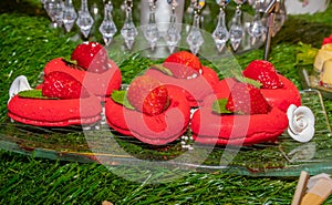 Festive brunch buffet Valentine`s Day, Mother`s Day, Woman`s Day, catering and candy bar