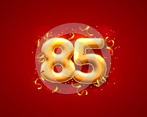 Festive ceremony balloons, 85th numbers balloons. Vector