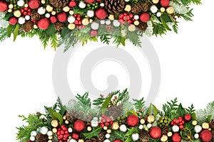 Festive Christmas Background Border