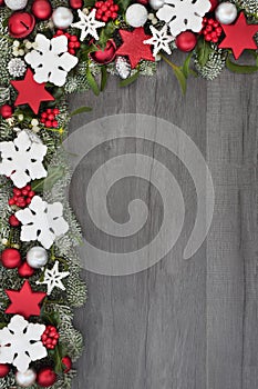 Festive Christmas Background Border