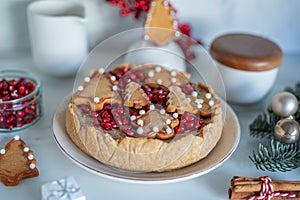 Festive Christmas cheesecake traditional winter cake