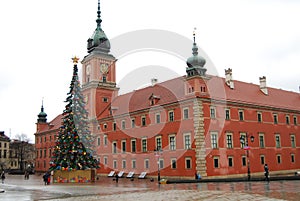 Festive Christmas Decorations on Warsaw Square