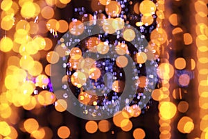 Festive christmas defocused lights