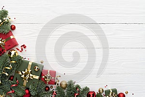 Festive Christmas Design Backdrop with Ornamental Border