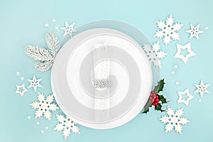 Festive Christmas Dinner Place Setting