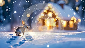 Festive Christmas rabbits