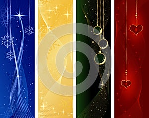 Festive Christmas, winter banners