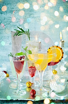 Festive cocktails