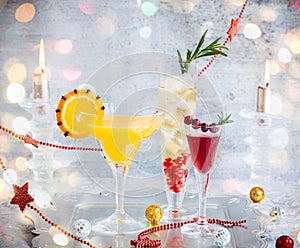 Festive cocktails