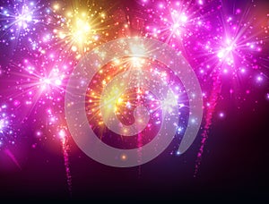 Festive color firework background