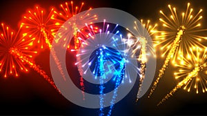 Festive color firework background.