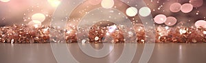 Festive colorful background with sparkles and bokeh. Christmas background. AI