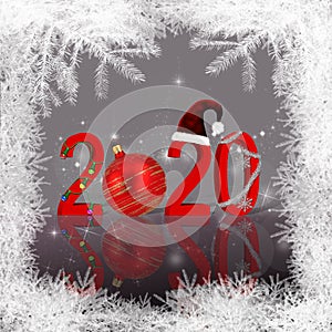 Festive Colorful Merry Christmas New Year 2020