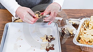 Festive Cookie Packaging with Chocolate-Dipped Christmas Delights