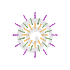 Festive Crayon Starburst Firework Icon