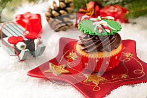 Festive cupcake