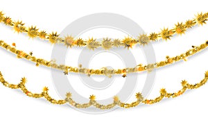 Golden tinsel elements