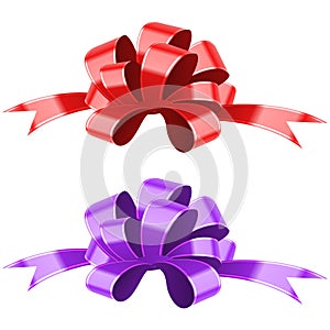 Festive decorative bow. Vector Illustration