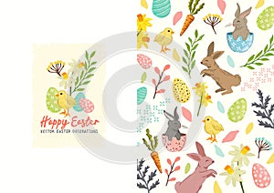 Festive Easter Design With Spring Decorations