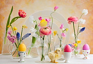 Festive Easter table decoration