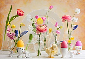 Festive Easter table decoration