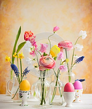 Festive Easter table decoration