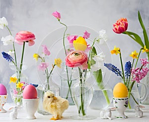 Festive Easter table decoration