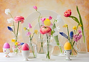 Festive Easter table decoration